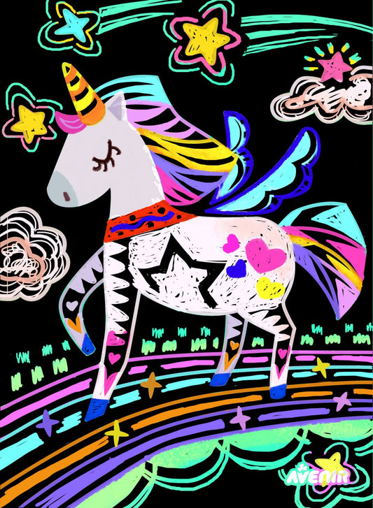 Set de razuit - 4 Unicorni magici - Avenir - Publisol.ro