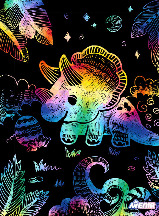 Set de razuit cu sabloane - Dinozauri - Avenir - Publisol.ro