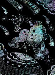 Set de razuit cu sabloane - Unicorni - Avenir - Publisol.ro