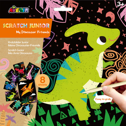 Set de razuit Scratch Junior - Prietenii mei dinozauri - Avenir