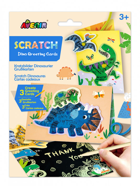Set de razuit si realizat Felicitari - Dinozauri - Avenir