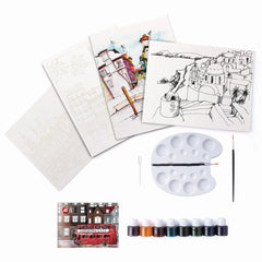 Set desen as art acuarela orase, AS - Publisol.ro
