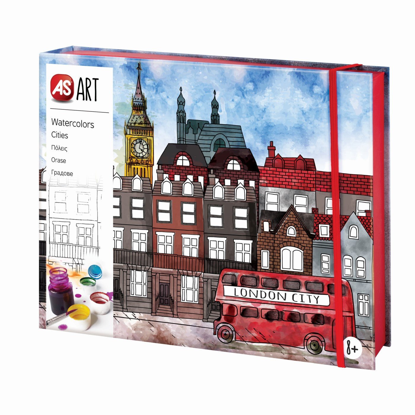 Set desen as art acuarela orase, AS - Publisol.ro