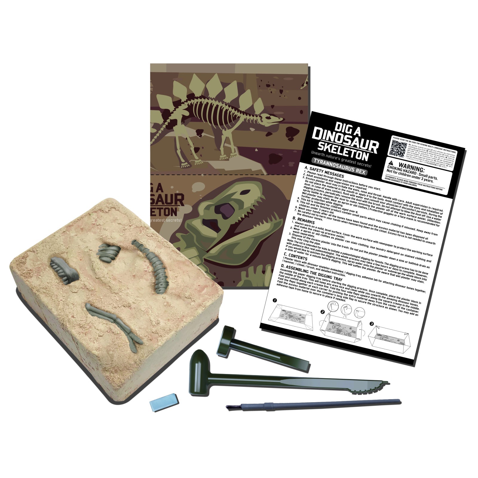 Set educativ Sapa si descopera Dinozauri - T - Rex - 4M - Publisol.ro