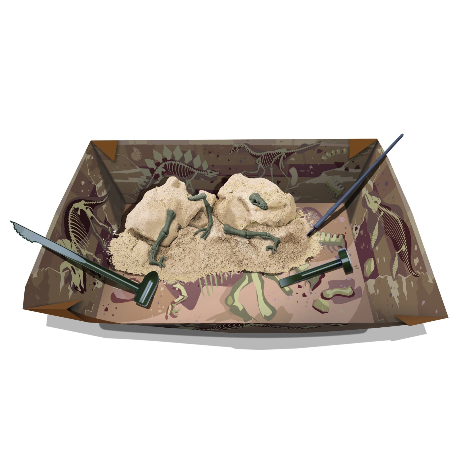 Set educativ Sapa si descopera Dinozauri - Velociraptor - 4M - Publisol.ro