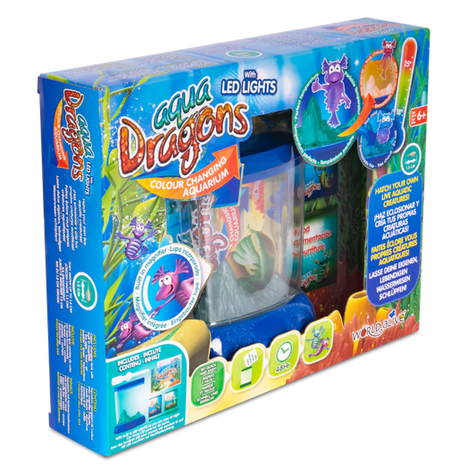 Set educativ STEM - AQUA DRAGONS   Habitat Deluxe in culori schimbatoare si LED-uri - Aqua Dragons