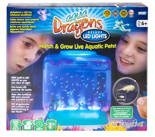 Set educativ STEM - AQUA DRAGONS   Habitat Lumea subacvatica - acvariu Deluxe cu LED-uri - Aqua Dragons