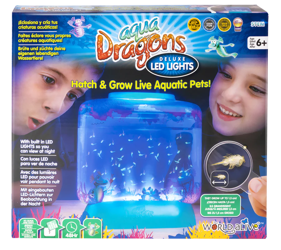 Set educativ STEM - AQUA DRAGONS Habitat Lumea subacvatica - acvariu Deluxe cu LED - uri - Aqua Dragons - Publisol.ro
