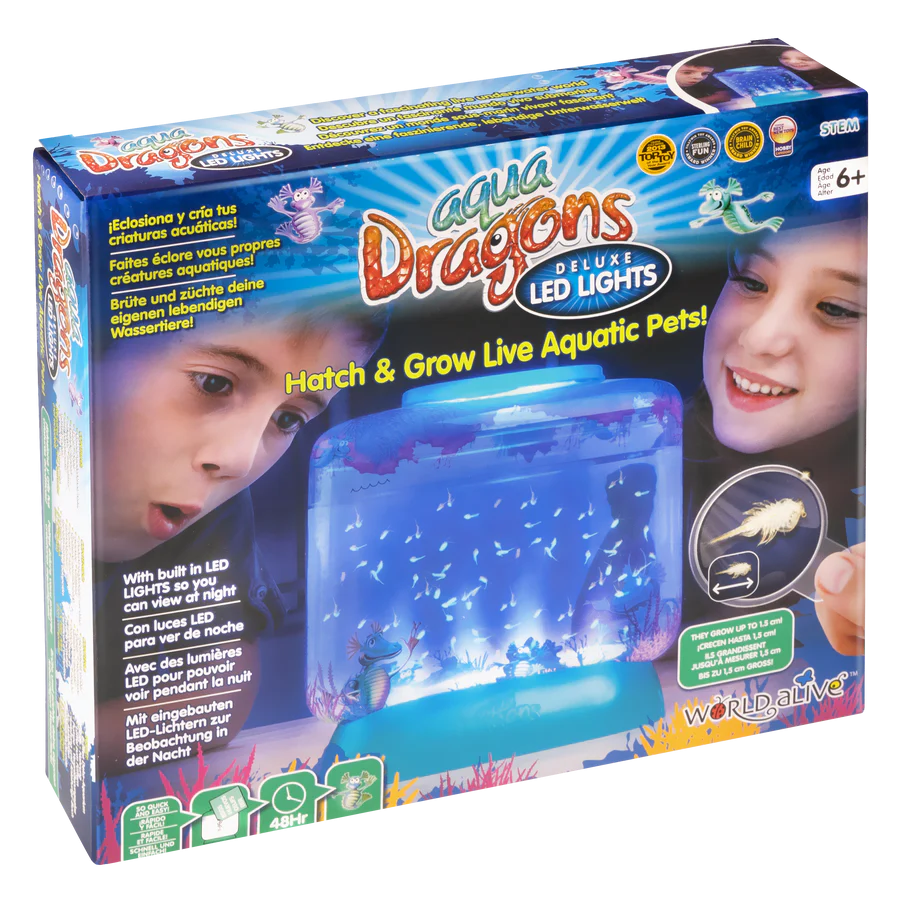 Set educativ STEM - AQUA DRAGONS Habitat Lumea subacvatica - acvariu Deluxe cu LED - uri - Aqua Dragons - Publisol.ro