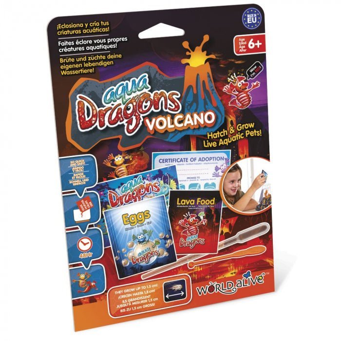 Set educativ STEM - AQUA DRAGONS Vulcan, dragoni rosii - kit reumplere starter - Aqua Dragons - Publisol.ro