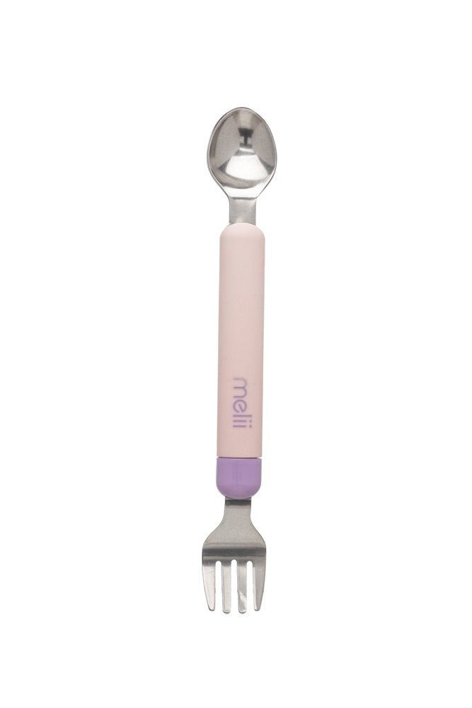 Set lingurita - furculita, pink&purple, Melii - Publisol.ro