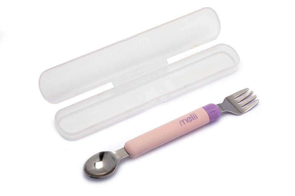 Set lingurita - furculita, pink&purple, Melii - Publisol.ro