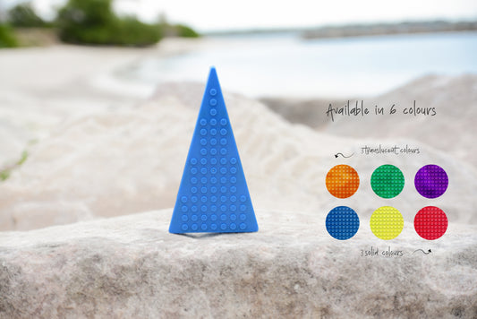 Set magnetic Magbrix 12 piese triunghi isoscel - compatibil cu caramizi de constructie tip Lego - Magblox