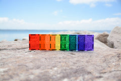 Set magnetic Magbrix 24 piese patrate - compatibil cu caramizi de constructie tip Lego - Magblox