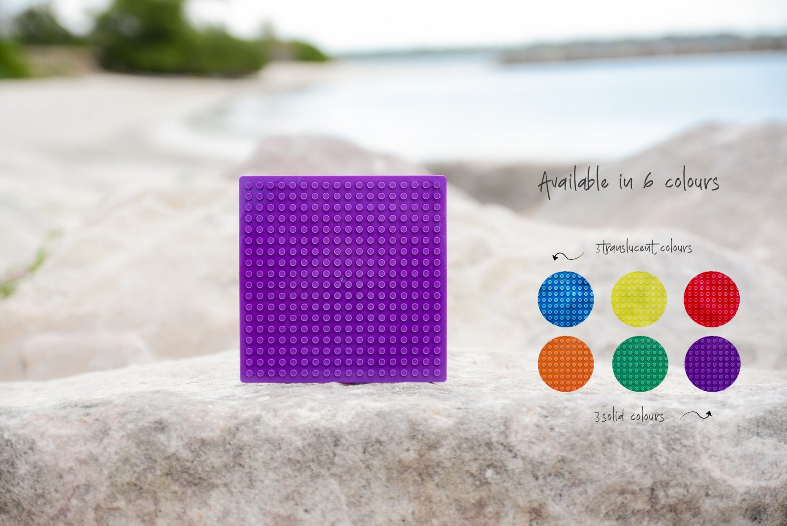 Set magnetic Magbrix 6 piese patrate mari - compatibil cu caramizi de constructie tip Lego - Magblox - Publisol.ro