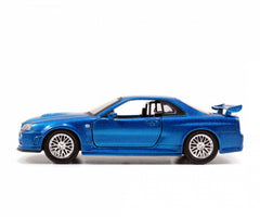 Set masinute metalice fast & furious brian's nissan skyline gt - r(bnr34) scara 1 la 32, Simba - Publisol.ro