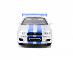 Set masinute metalice fast & furious brian's nissan skyline gt - r(bnr34) scara 1 la 32, Simba - Publisol.ro
