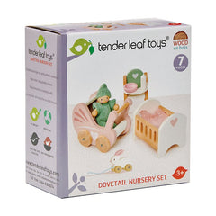 Set mobilier camera pentru bebelusi, din lemn premium Dovetail - cu figurina - Tender Leaf Toys - Publisol.ro