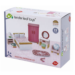 Set mobilier dormitor Dovetail, din lemn premium - cu 15 piese, echipamente si accesorii complete - Tender Leaf Toys - Publisol.ro