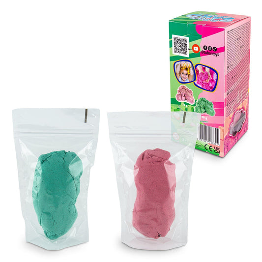 Set Nisip Pufos - roz si verde - Tuban - Publisol.ro