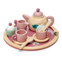 Set pentru servit ceai, din lemn premium - Birdie Tea - 8 piese - Tender Leaf Toys - Publisol.ro