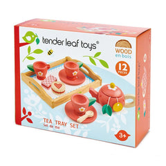 Set pentru servit ceai, din lemn premium - Tea Tray Set - 12 piese - Tender Leaf Toys - Publisol.ro