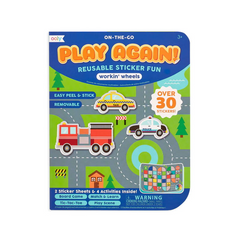 Set planse si jocuri cu abtibilduri repozitionabile - Vehicule - Ooly