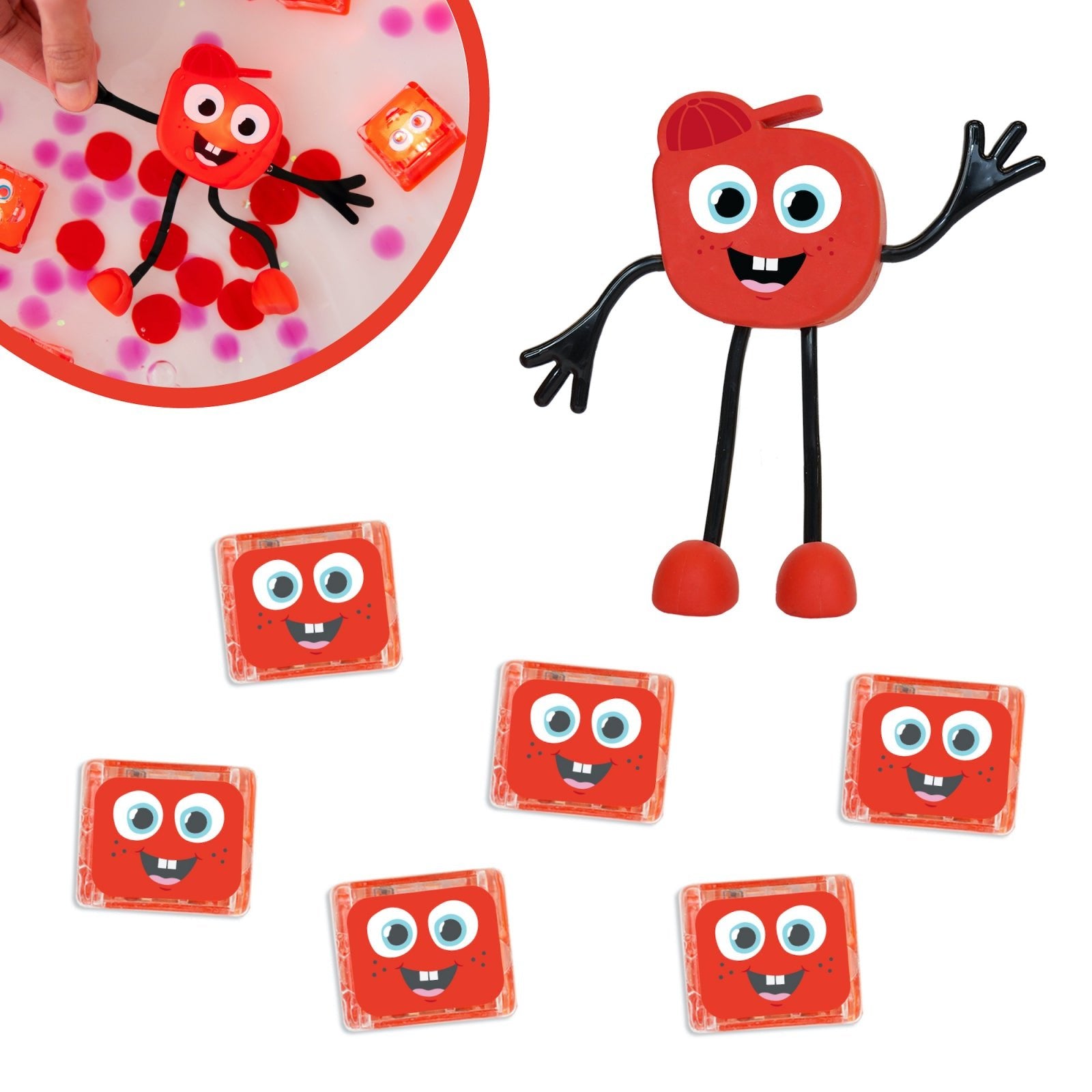 Set senzorial luminos Sammy - Glo Pal, rosu - Glo Pals - Publisol.ro