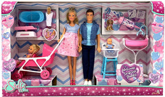 Set steffi love familie cu copilas nou - nascut surpriza, Simba - Publisol.ro