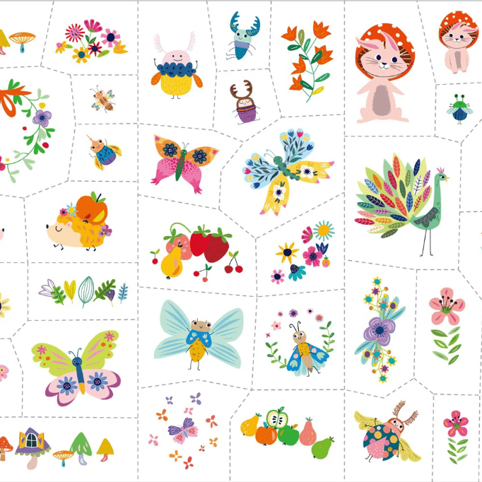 Set stickere si tatuaje pentru fata , Gradina fantastica - Avenir - Publisol.ro