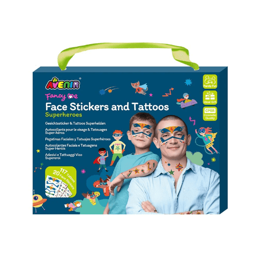Set stickere si tatuaje pentru fata , Super eroi - Avenir - Publisol.ro