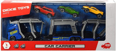 Set trailer 28cm cu 3 masinute metalice - albastru, Simba - Publisol.ro