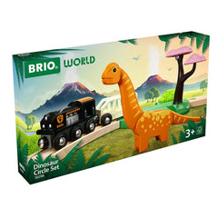 Set trenulet cu traseu de sine, aventura dinozaurilor, BRIO - Publisol.ro