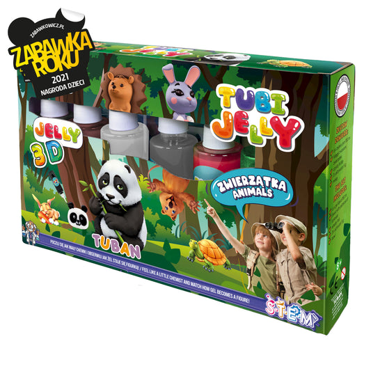 SET TUBI JELLY (gel modelator) cu 6 culori ,   ANIMALE - Tuban