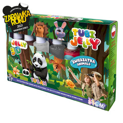 SET TUBI JELLY (gel modelator) cu 6 culori ,   ANIMALE - Tuban