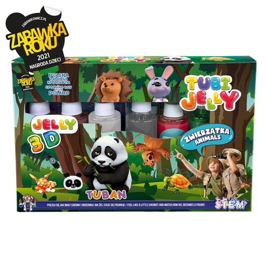 SET TUBI JELLY (gel modelator) cu 6 culori , ANIMALE - Tuban - Publisol.ro