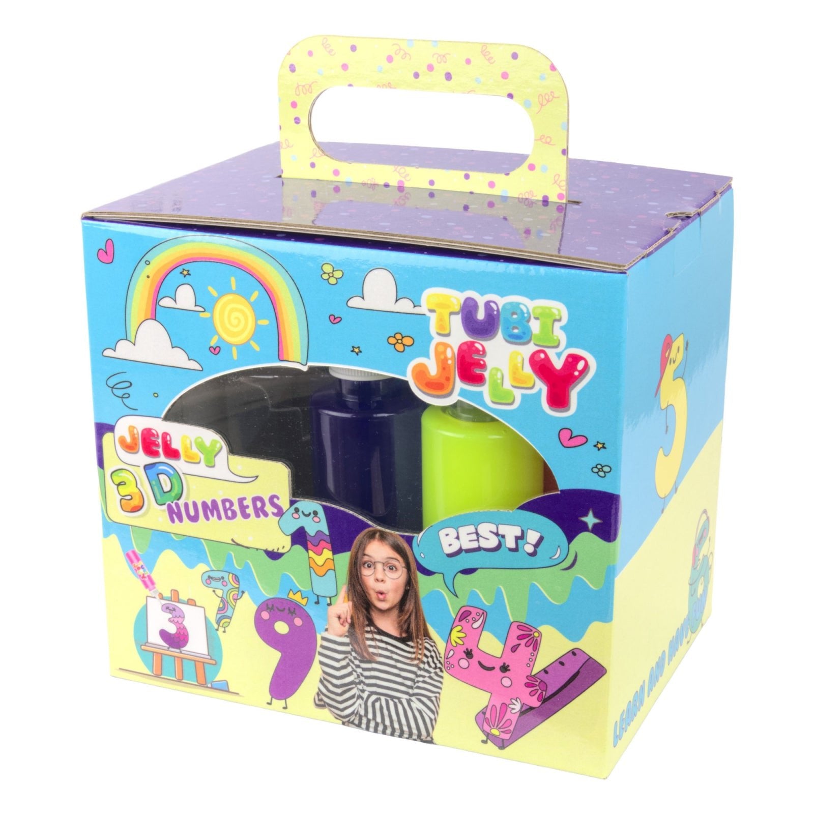 SET TUBI JELLY (gel modelator) cu 6 culori si acvariu mic , NUMERE - Tuban - Publisol.ro