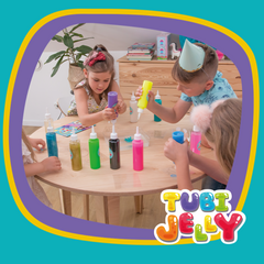 SET TUBI JELLY (gel modelator) cu 6 culori si acvariu mic ,   UNICORN - Tuban