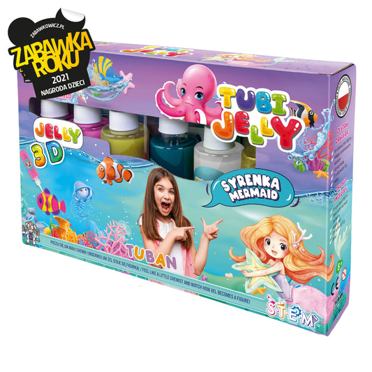 SET TUBI JELLY (gel modelator) cu 6 culori ,   SIRENA - Tuban