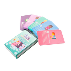 Set Yoga Mama-Copil, saltele asortate si carduri incluse - Wave, albastru - Soul Mates