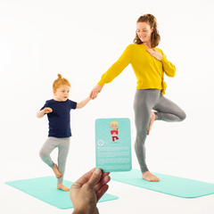 Set Yoga Mama-Copil, saltele asortate si carduri incluse - Earth, turcoaz - Soul Mates