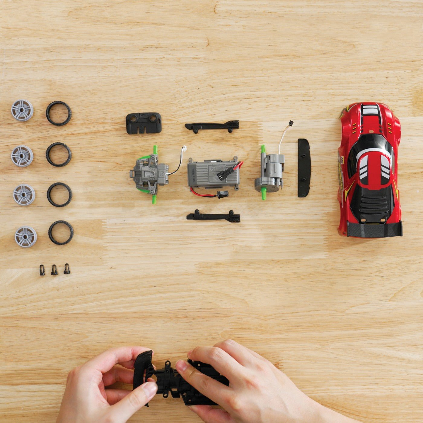 Silverlit exost build 2 drive masinuta RC rosie - Publisol.ro