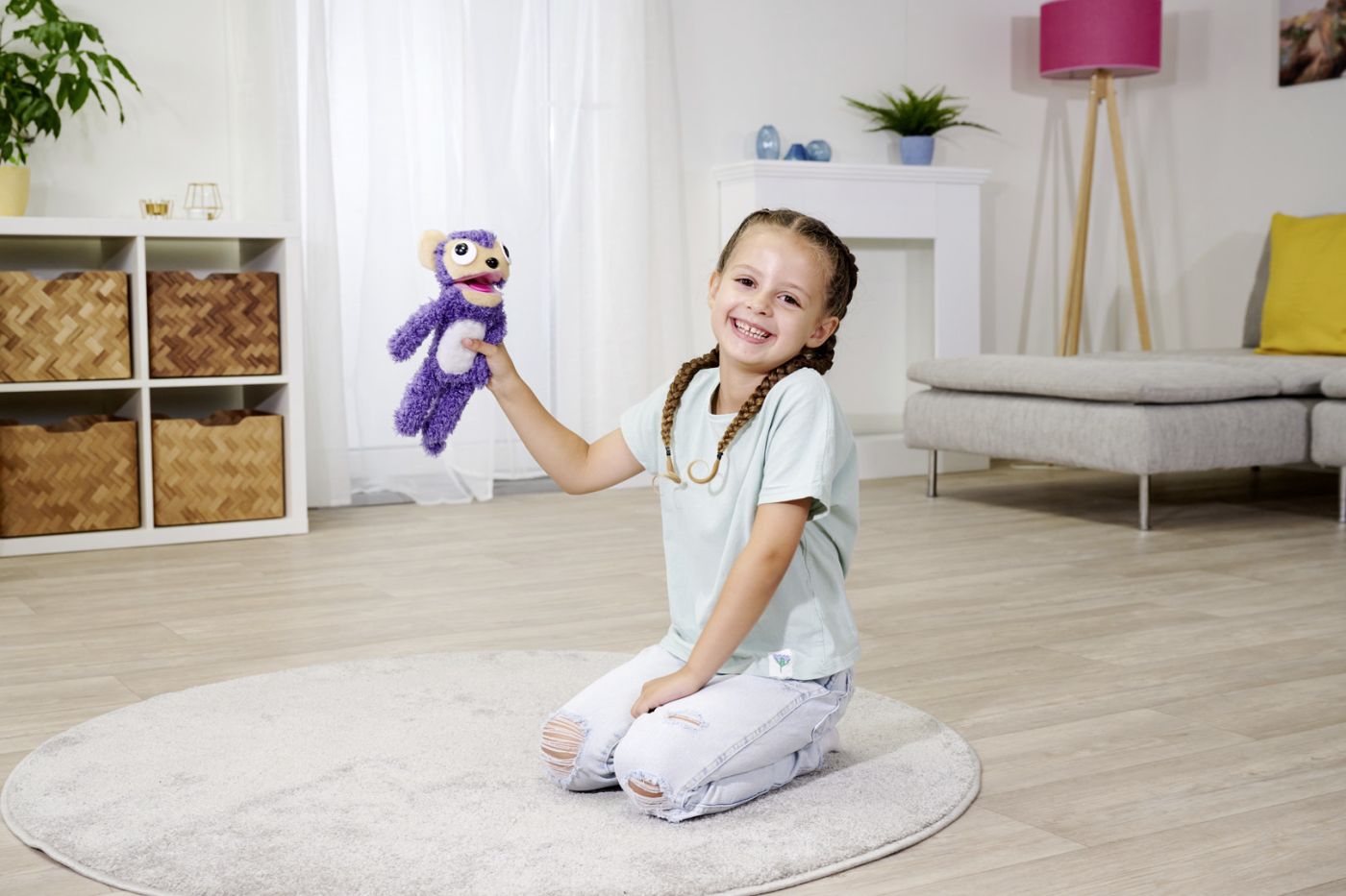 Simba screamerz jucarie plus maimutica violet, Simba - Publisol.ro