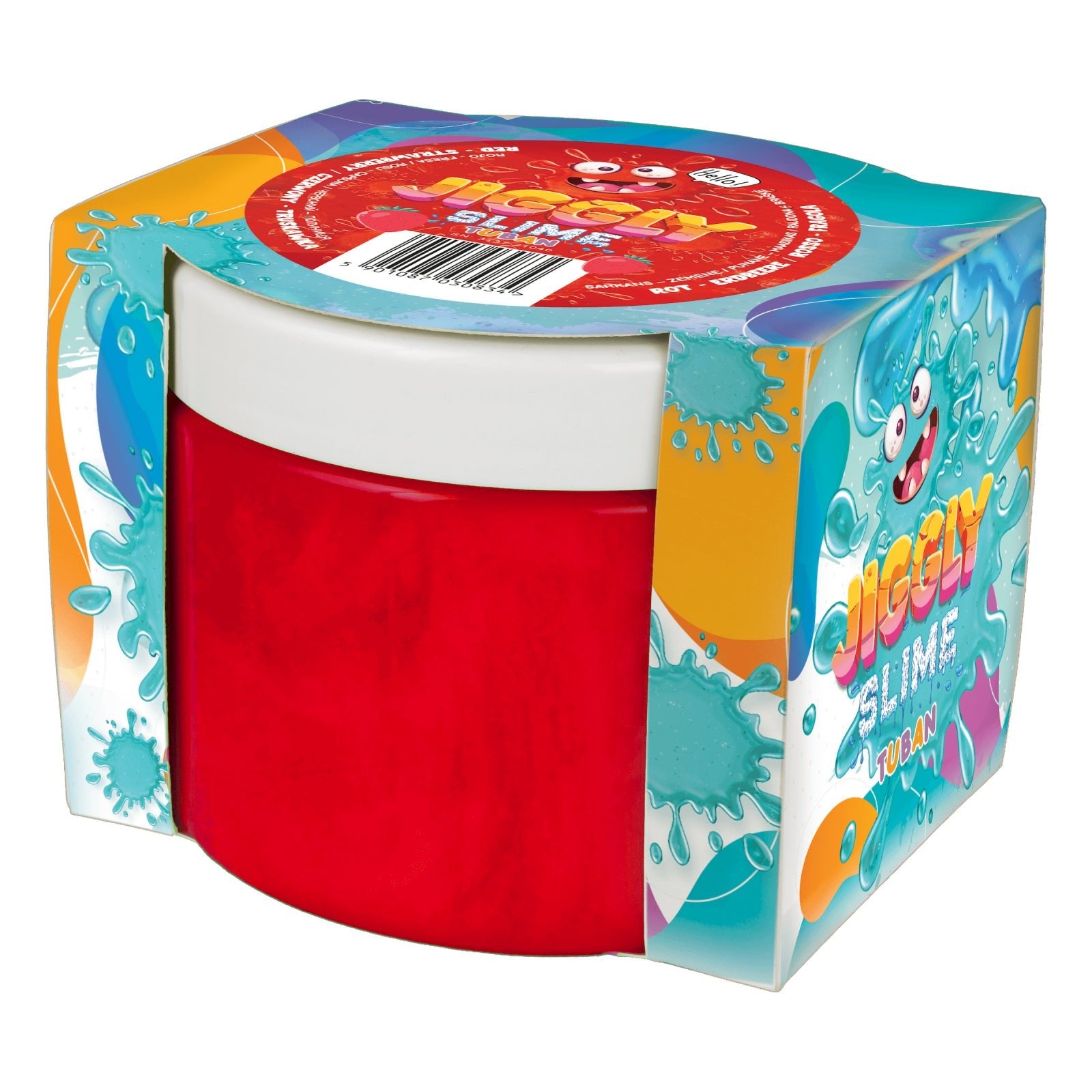 Slime in cutie JIGGLY SLIME , capsuni, 500 g - Tuban - Publisol.ro