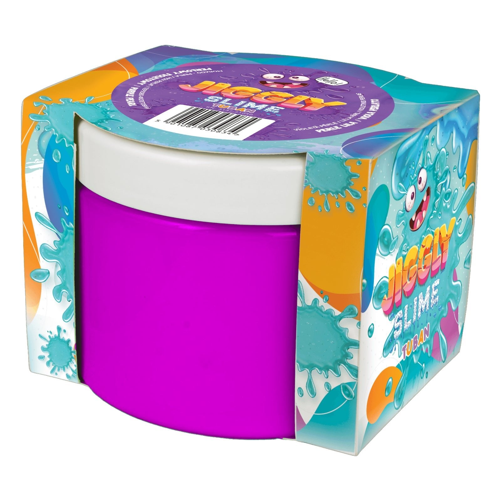Slime in cutie JIGGLY SLIME , mov perlat, 500 g - Tuban - Publisol.ro