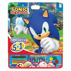 Sonic the hedgehog set pentru desen giga block 5 in 1, AS - Publisol.ro