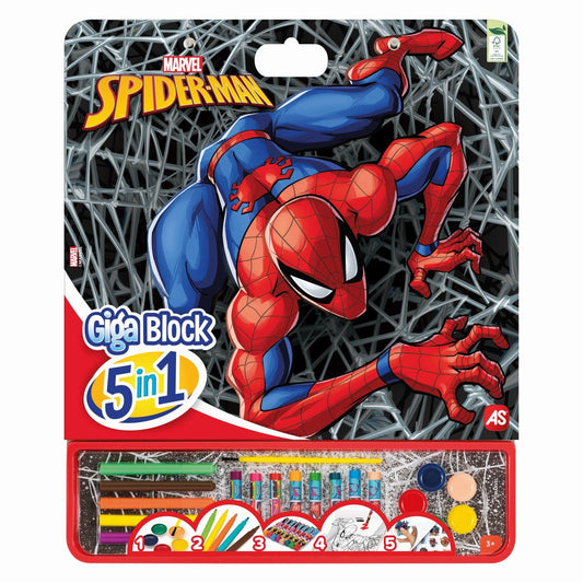 Spider man set pentru desen giga block 5 in 1 , AS - Publisol.ro