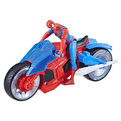 Spiderman set figurina si vehicul web blast cycle, Hasbro - Publisol.ro