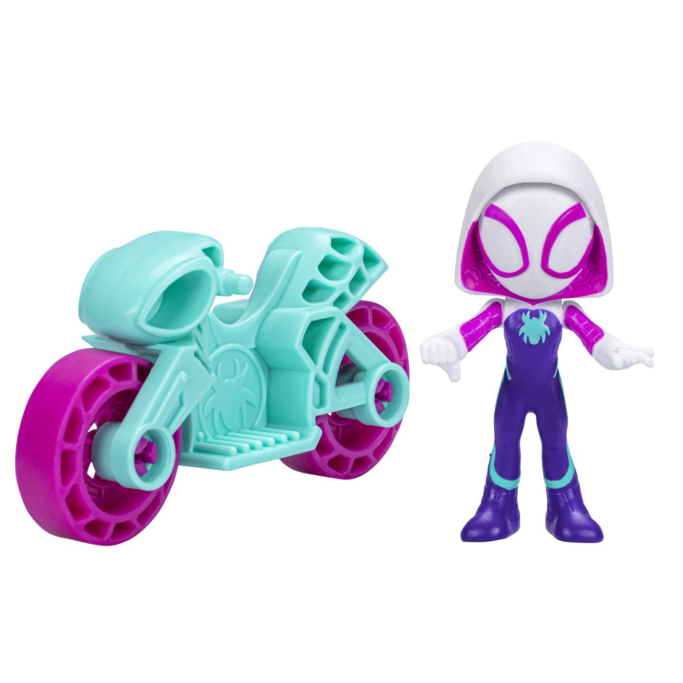 Spiderman set motocicleta si figurina ghost Spider 6 cm - Publisol.ro