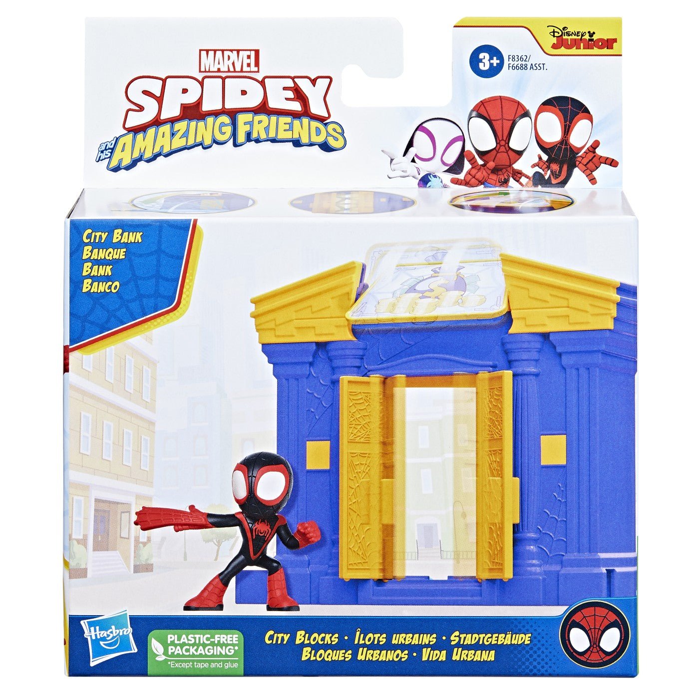 Spidey prietenii extraordinari city bloks set de constructie banca, Hasbro - Publisol.ro